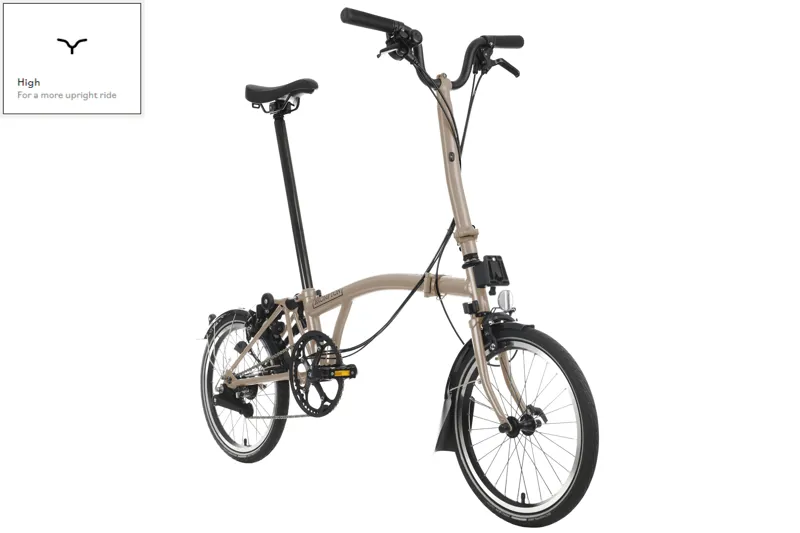 Brompton C Line 6-Speed Folding Bike 2025 in Dune Sand-8